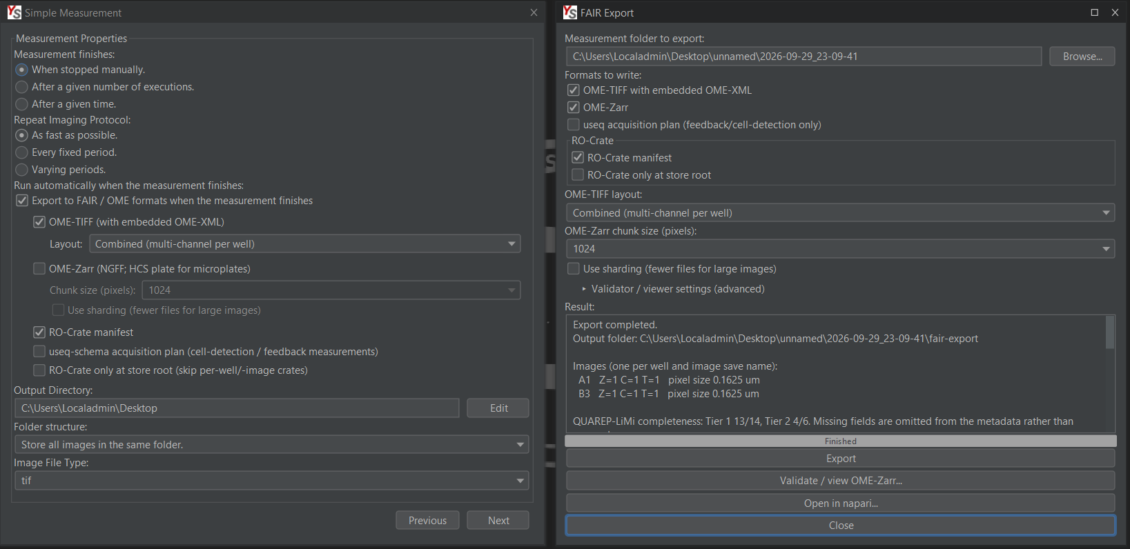 FAIR export — YouScope